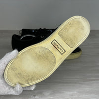 Lanvin Sneakers, 'Sort Ruskind' Lak Toe (41) 🫥