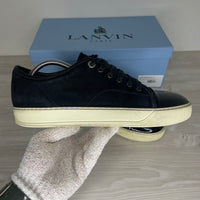 Lanvin Sneakers, 'Sort Ruskind' Lak Toe (40)