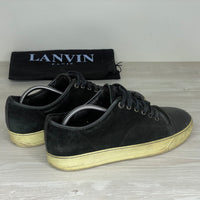 Lanvin Sneakers, 'Sort Ruskind' Mat Toe (42) 🧦