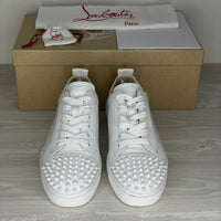 Christian Louboutin Sneakers, 'Hvid Læder' Junior Spikes (40)