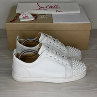 Christian Louboutin Sneakers, 'Hvid Læder' Junior Spikes (40)