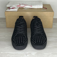Christian Louboutin Sneakers, 'Black Suede' Junior Spikes (43)
