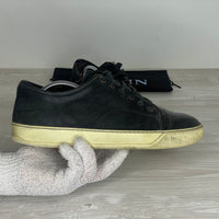 Lanvin Sneakers, 'Sort Ruskind' Lak Toe (42)