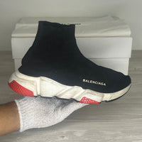 Balenciaga Sneakers, Speed Trainers Black, White and Red (39)