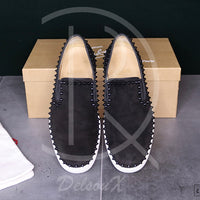 Christian Louboutin 'Black Suede' Pik Boat (43) 🤪