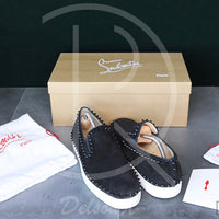 Christian Louboutin 'Black Suede' Pik Boat (42.5) 🏰
