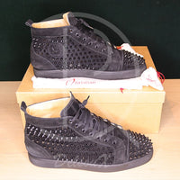 Christian Louboutin 'Black Suede' Louis Orlato Flat (43.5) 🥵