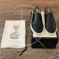 Gucci Black 'Signature' Slip-On (43) 🐿