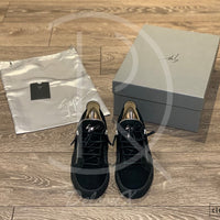 Giuseppe Zanotti 'Frankie' Low Croc Suede W. Silver Zip (41) 🤐