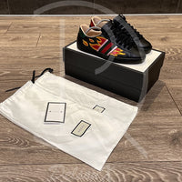 Gucci Ace 'Flames' Black Leather (42.5) 🔥