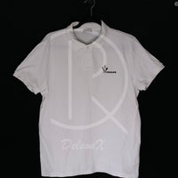 Moncler 'White Manica Corta' Maglia Polo (L) 😎