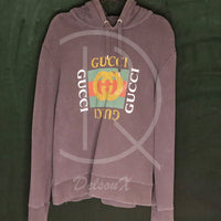 Gucci Hoodie Distressed Fake Logo ‘Black’ (L) 🤡