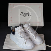 (RESERVERET) Alexander McQueens 'White Leather w. Blue Suede' Oversized (40.5) 🦋