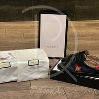 Gucci Ace Bee ’Black Leather’ (44) 🌤