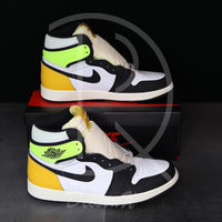 Nike Air Jordan 1 Retro High White Black 'Volt' University Gold (43) ⚡️
