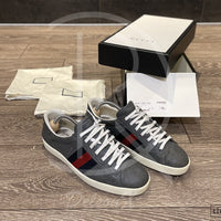 Gucci Ace 'Grey Signature' Leather (43.5) 🌚