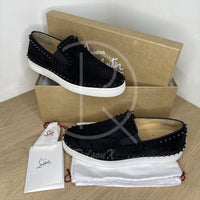 Christian Louboutin 'Black Suede' Pik Boat (42.5) 🖤