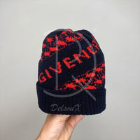 Givenchy 'Rød' Logo Uld Hue Unisex (One Size) 🤗