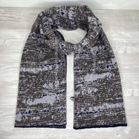 Lanvin Unisex 'Brown Maroon Design' Uld Halstørklæde (One Size) 🙌🏽