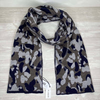 Lanvin Unisex 'Brun Camouflage' Uld Halstørklæde (One Size) 🦬