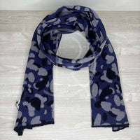 Lanvin Unisex 'Grå Camouflage' Uld Halstørklæde (One Size) ❄️