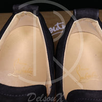 Christian Louboutin 'Black Suede' Junior Spikes (43.5) 🥷🏼