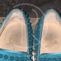Christian Louboutin 'Green Suede' Pik Boat (42) 🩸