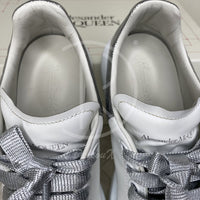 Alexander Mcqueens 'White Leather W. Silver' Oversized (40.5) 🪙