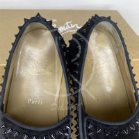 Christian Louboutin 'Black Suede' Pik Boat (41.5) ☀️