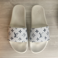 Louis Vuitton Slides, 'Waterfront Mule' White Monogram Men's (42)