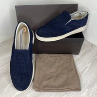 Bottega Veneta Dodger 'Dark Navy' Herre Slip Ons (41) 🧢