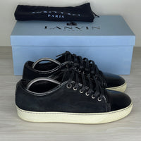 Lanvin Sneakers, 'Black Suede' Lak Toe (40)