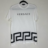 Versace Hvid 'Greca' Herre T-shirt (XS) 🎉