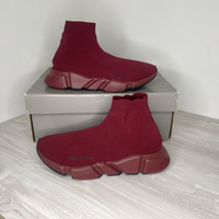 Balenciaga Sneakers, 'Red Flame / Burgundy' Speed Trainers Herre Sneakers (42) 😇
