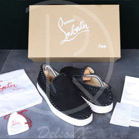 Christian Louboutin 'Black Suede' Pik Boat (41.5) ✌🏽