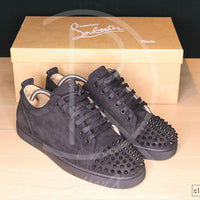 Christian Louboutin 'Black Suede' Junior Spikes (43.5) 🥷🏼
