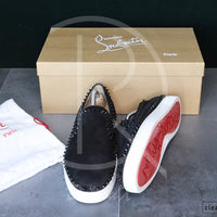 Christian Louboutin 'Black Suede' Pik Boat (42.5) 🏰