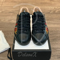 Gucci Ace ’Black Leather’ Flames (42.5) 🔥