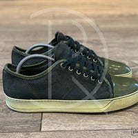 Lanvin 'Black Suede' Green Lak Toe (40) 💚