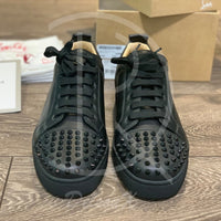 CHRISTIAN LOUBOUTIN ’BLACK LEATHER’ JUNIOR SPIKES (42) 🩸