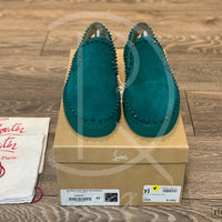 Christian Louboutin 'Green Suede' Pik Boat (42) 🩸