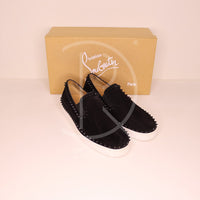 Christian Louboutin 'Black Suede' Pik Boat (44.5) 🎱
