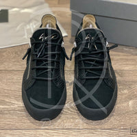 Giuseppe Zanotti 'Frankie' Low Croc Suede W. Silver Zip (41) 🤐