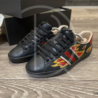Gucci Ace 'Flames' Black Leather (41.5) ⚡️