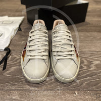 Gucci Ace 'Flames' Beige Leather (45) 🎇