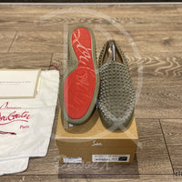 Christian Louboutin 'Poivre Vert Mat' Roller Boat (43.5) 🎢