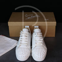 Christian Louboutin 'White Leather' Junior Spikes (42.5) 🕊