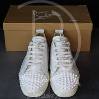 Christian Louboutin 'White Leather' Junior Spikes (44.5) 🪙