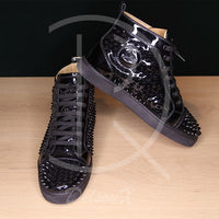 Christian Louboutin Louis Spikes Orlato Flat 'Black Patent Leather' (42) 🕺🏼