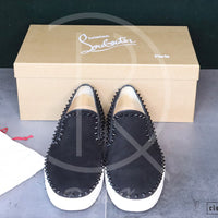 Christian Louboutin 'Black Suede' Pik Boat (43) 😁